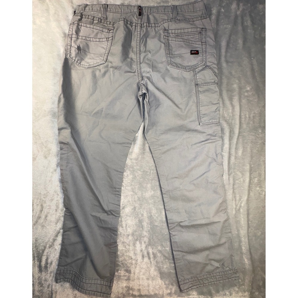 ARIAT‎ FR M4 Low Rise Boot Cut Flame Resistant Work Pants Mens 44x36 Gray Cargo - Picture 10 of 12